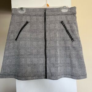 Gap houndstooth a-line zipper skirt